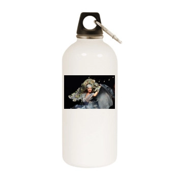 Olivia Wilde White Water Bottle With Carabiner