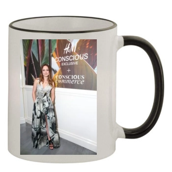 Olivia Wilde 11oz Colored Rim & Handle Mug