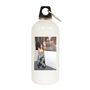 Olivia Wilde White Water Bottle With Carabiner