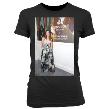 Olivia Wilde Women's Junior Cut Crewneck T-Shirt