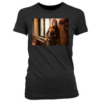 Olivia Wilde Women's Junior Cut Crewneck T-Shirt