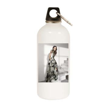 Olivia Wilde White Water Bottle With Carabiner