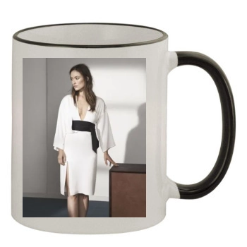 Olivia Wilde 11oz Colored Rim & Handle Mug