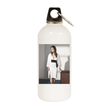 Olivia Wilde White Water Bottle With Carabiner