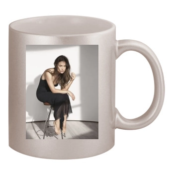 Olivia Wilde 11oz Metallic Silver Mug