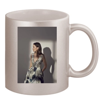 Olivia Wilde 11oz Metallic Silver Mug