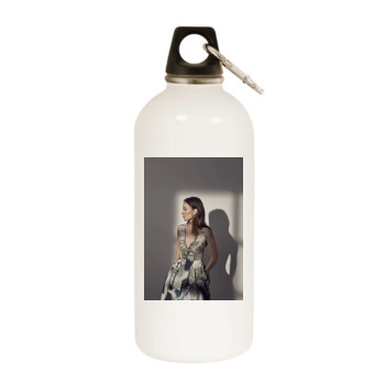 Olivia Wilde White Water Bottle With Carabiner