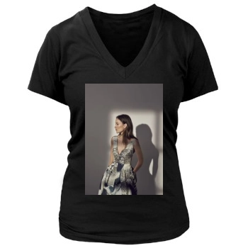 Olivia Wilde Women's Deep V-Neck TShirt