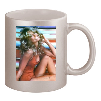 Farrah Fawcett 11oz Metallic Silver Mug