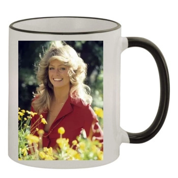 Farrah Fawcett 11oz Colored Rim & Handle Mug