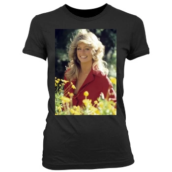 Farrah Fawcett Women's Junior Cut Crewneck T-Shirt