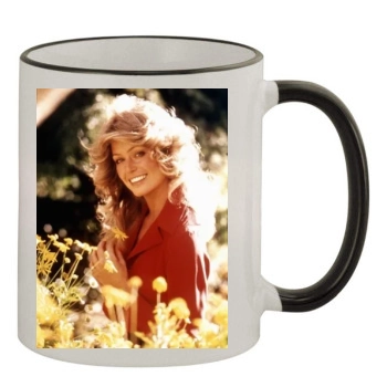 Farrah Fawcett 11oz Colored Rim & Handle Mug