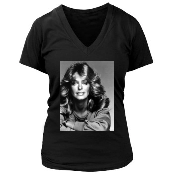 Farrah Fawcett Women's Deep V-Neck TShirt