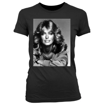 Farrah Fawcett Women's Junior Cut Crewneck T-Shirt