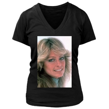 Farrah Fawcett Women's Deep V-Neck TShirt