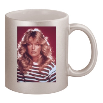 Farrah Fawcett 11oz Metallic Silver Mug