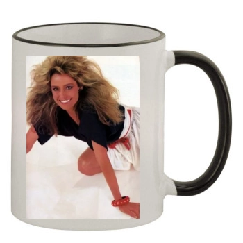 Farrah Fawcett 11oz Colored Rim & Handle Mug