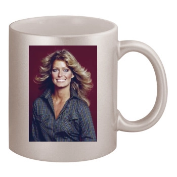 Farrah Fawcett 11oz Metallic Silver Mug