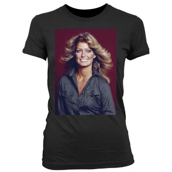 Farrah Fawcett Women's Junior Cut Crewneck T-Shirt