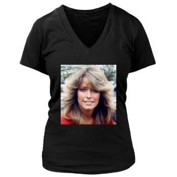 Farrah Fawcett Women's Deep V-Neck TShirt