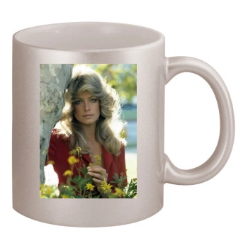 Farrah Fawcett 11oz Metallic Silver Mug