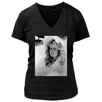 Farrah Fawcett Women's Deep V-Neck TShirt