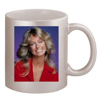 Farrah Fawcett 11oz Metallic Silver Mug