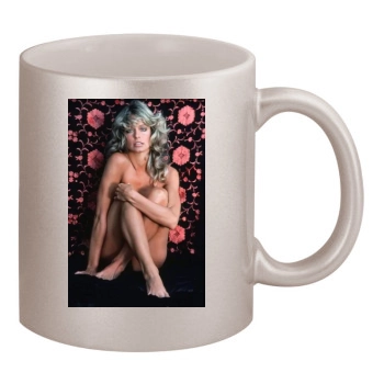 Farrah Fawcett 11oz Metallic Silver Mug