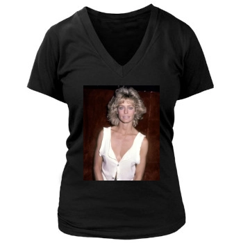 Farrah Fawcett Women's Deep V-Neck TShirt