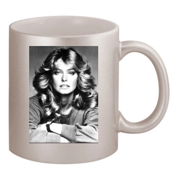 Farrah Fawcett 11oz Metallic Silver Mug