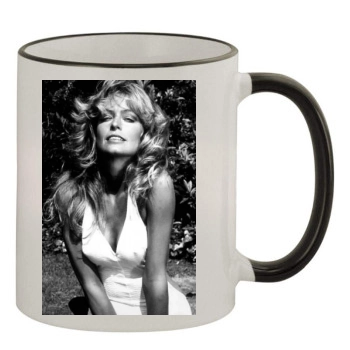 Farrah Fawcett 11oz Colored Rim & Handle Mug