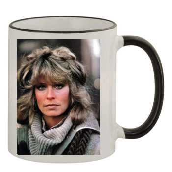 Farrah Fawcett 11oz Colored Rim & Handle Mug