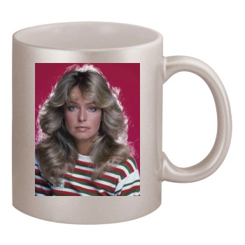 Farrah Fawcett 11oz Metallic Silver Mug