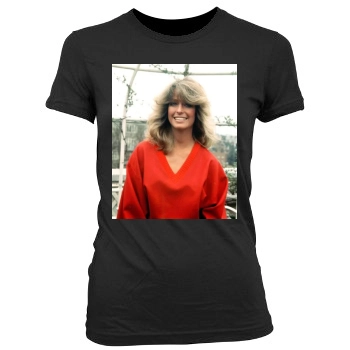 Farrah Fawcett Women's Junior Cut Crewneck T-Shirt