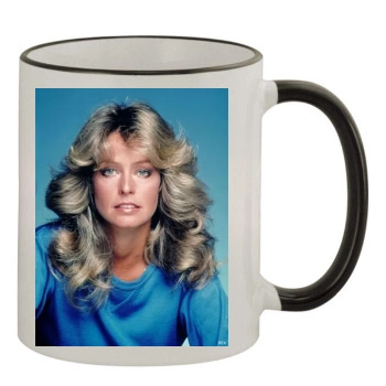 Farrah Fawcett 11oz Colored Rim & Handle Mug