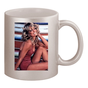 Farrah Fawcett 11oz Metallic Silver Mug