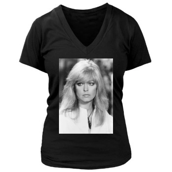 Farrah Fawcett Women's Deep V-Neck TShirt