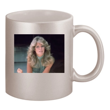 Farrah Fawcett 11oz Metallic Silver Mug