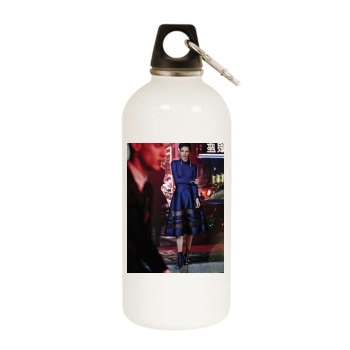 Hilary Rhoda White Water Bottle With Carabiner