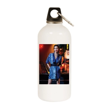 Hilary Rhoda White Water Bottle With Carabiner