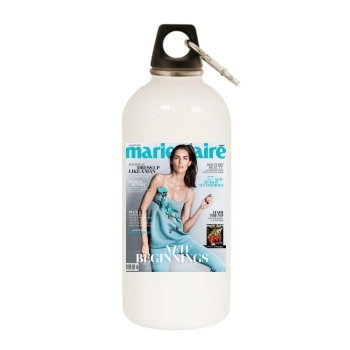 Hilary Rhoda White Water Bottle With Carabiner