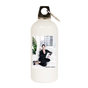 Hilary Rhoda White Water Bottle With Carabiner