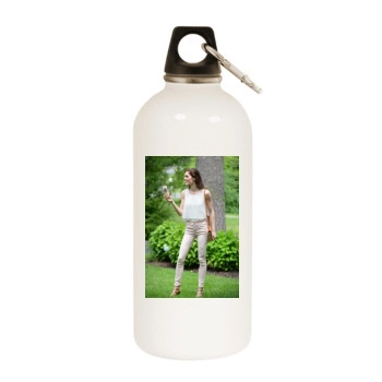 Hilary Rhoda White Water Bottle With Carabiner