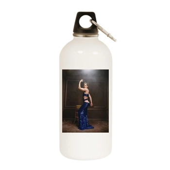 Hilary Swank White Water Bottle With Carabiner