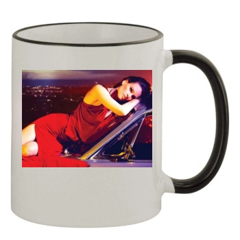 Hilary Swank 11oz Colored Rim & Handle Mug