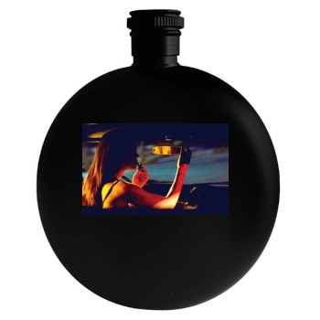 Hilary Swank Round Flask