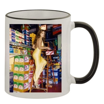 Hilary Swank 11oz Colored Rim & Handle Mug