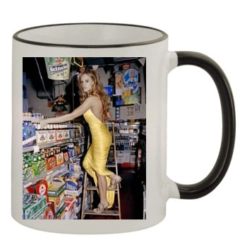 Hilary Swank 11oz Colored Rim & Handle Mug