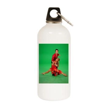 Shawn Johnson White Water Bottle With Carabiner