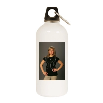 Shawn Johnson White Water Bottle With Carabiner